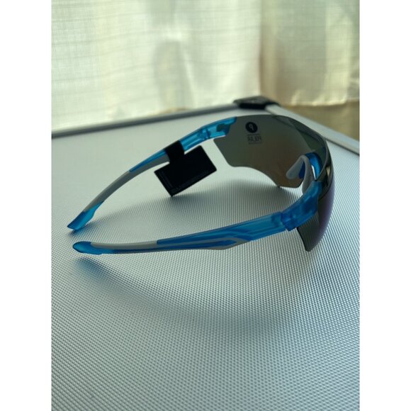 Kreedom Polarized Sports Sunglasses Blue Frame UVProtection Wraparound Style NEW - Picture 4 of 7